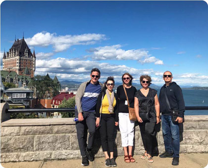 Famille de touriste à Québec